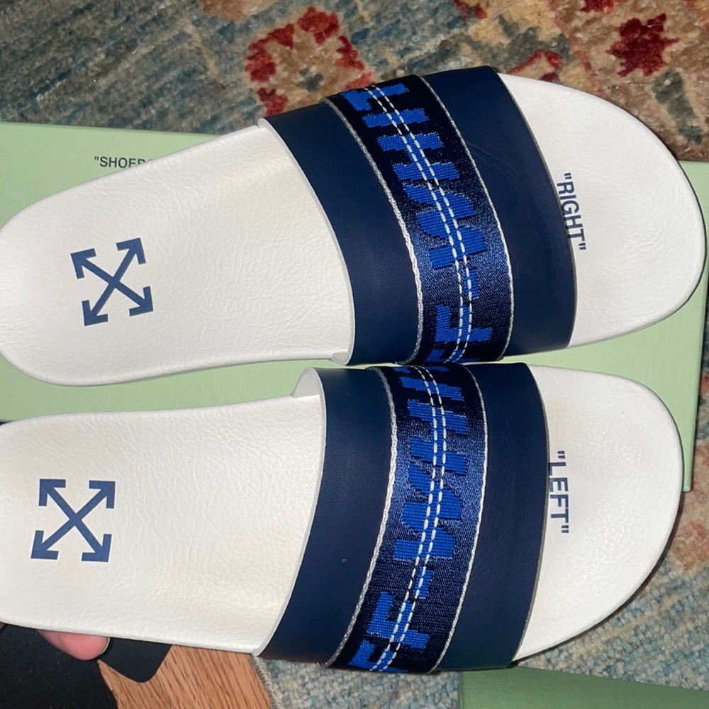 New Off White Slides sz 8.5